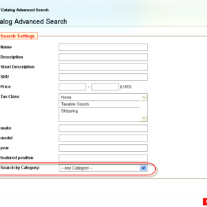 Catalog Advanced Category based Search Add-on