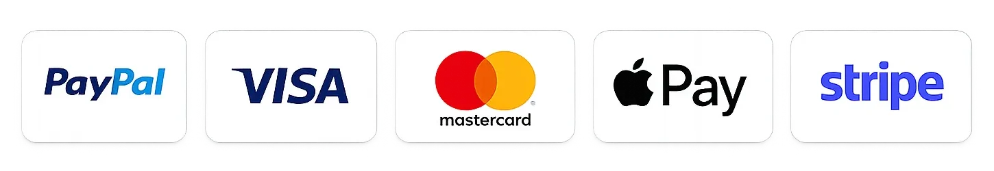 Payment methods accepted by Global ecom from world wide customers